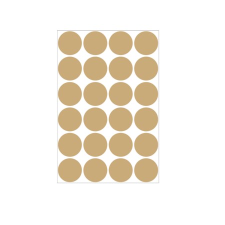 Nevs 1" Color Coding Dots Tan - Sheet Form DOT-10M Tan